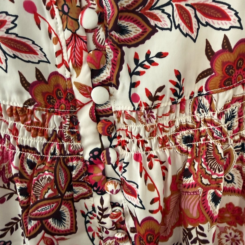 LOFT Multicolor Floral Top - Picture 4 of 5